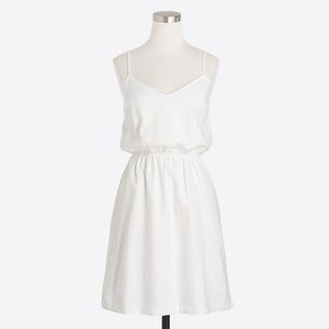 J crew white linen dress